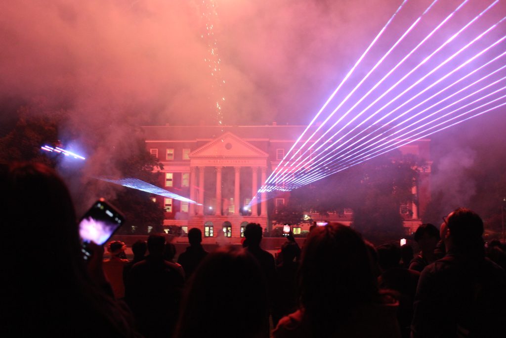 Laser light show at the University of Maryland