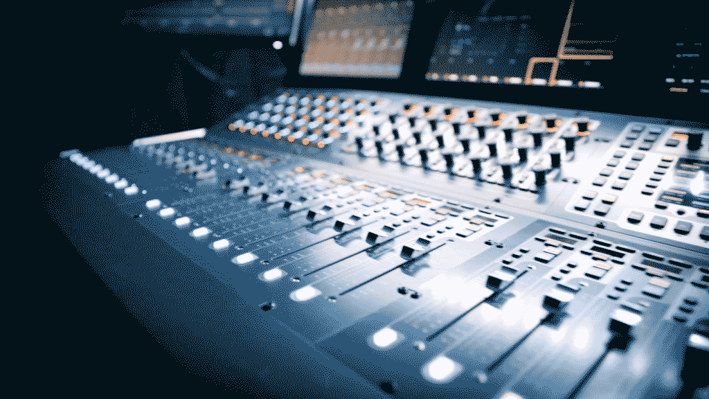 Monitor mix station off stage left